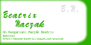 beatrix maczak business card